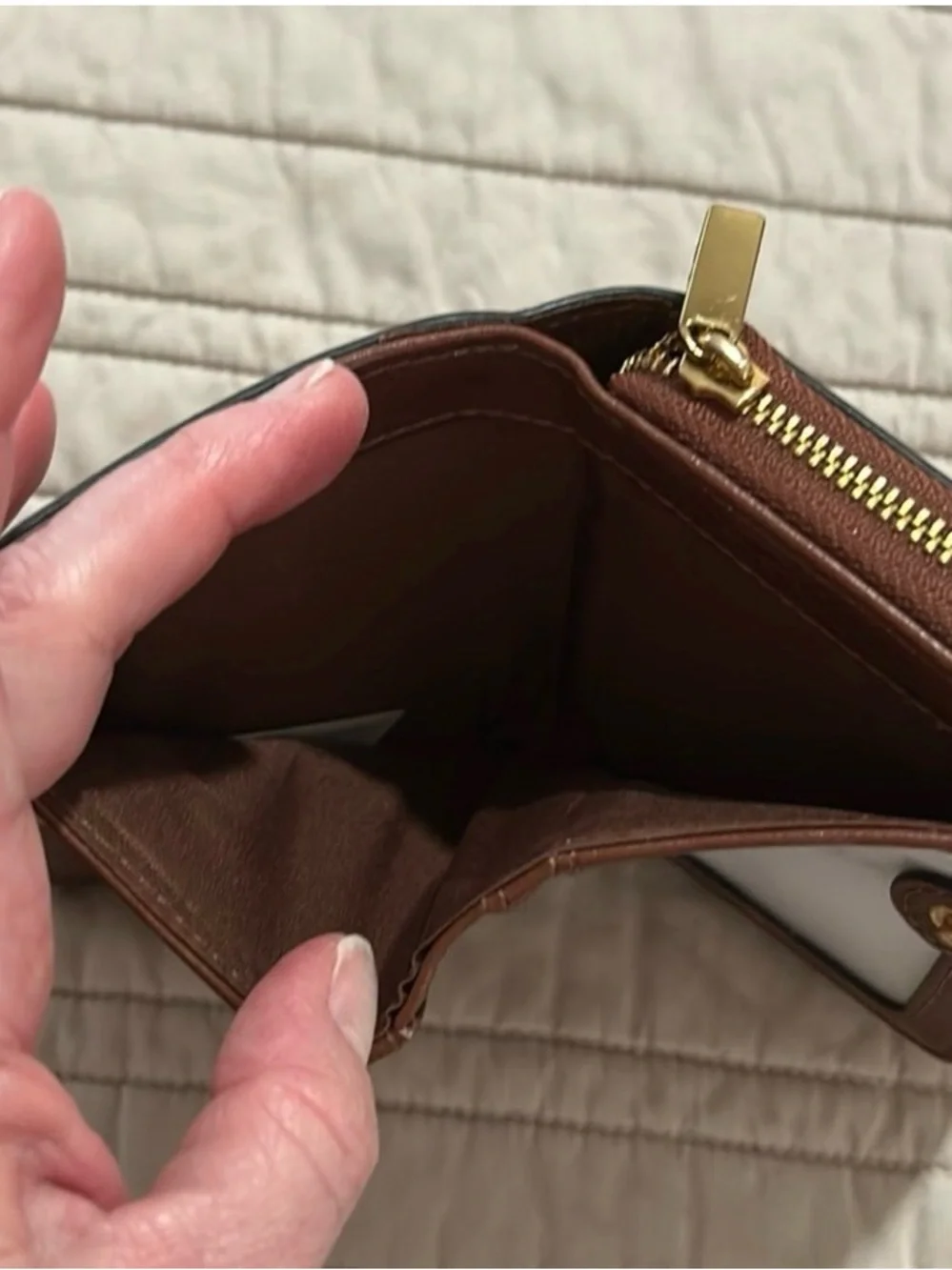 Fossil Tan Leather Crossbody with Matching Wallet Set